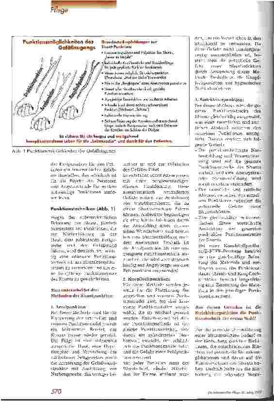 Vorschauseite 4: Anlage, Komplikationen und Pflege des Shunt 2. Teil: Pflege des Shunt