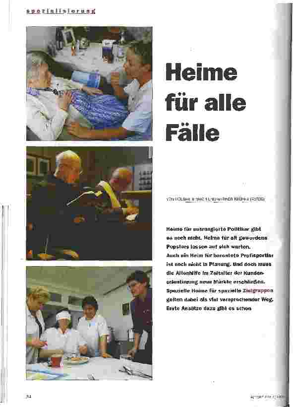 Vorschauseite 1: Heime für alle Fälle