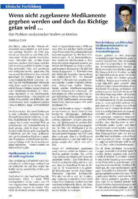 Vorschauseite 1: Wenn nicht zugelassene Medikamente gegeben werden und doch das Richtige getan wird ...