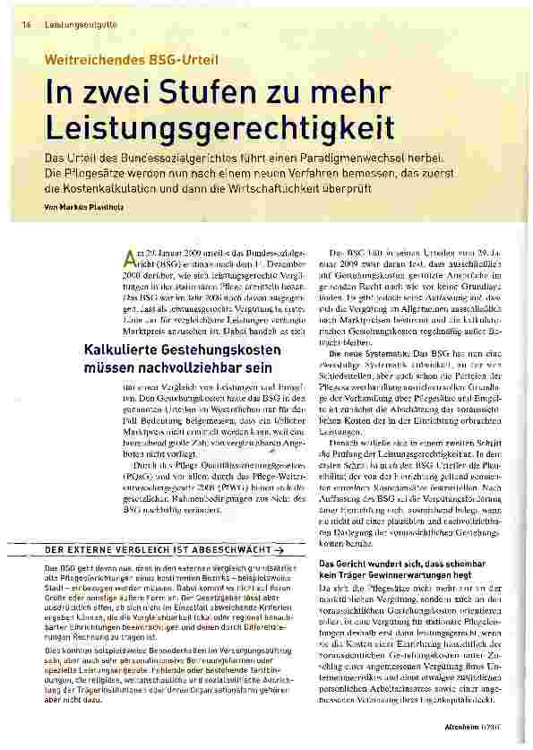 Vorschauseite 1: In zwei Stufen zu mehr Leistungsgerechtigkeit