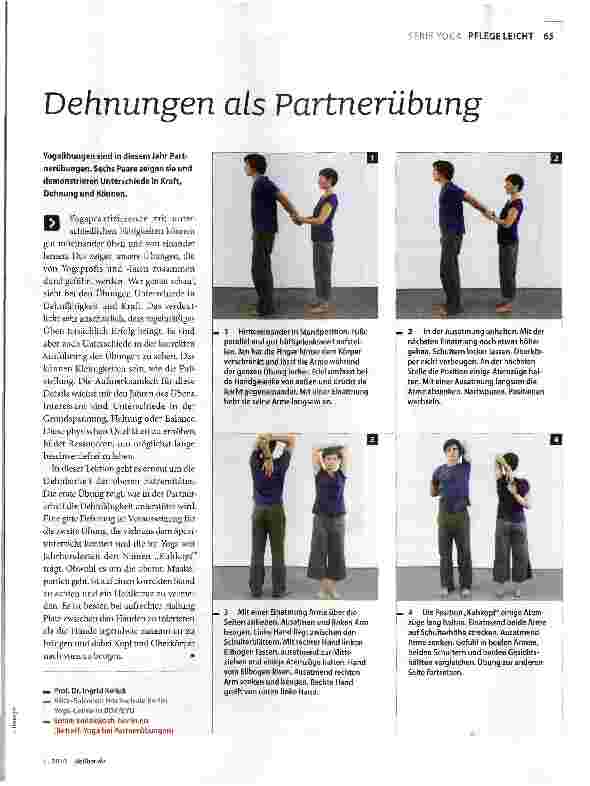 Vorschauseite 1: Dehnungen als Partnerübung