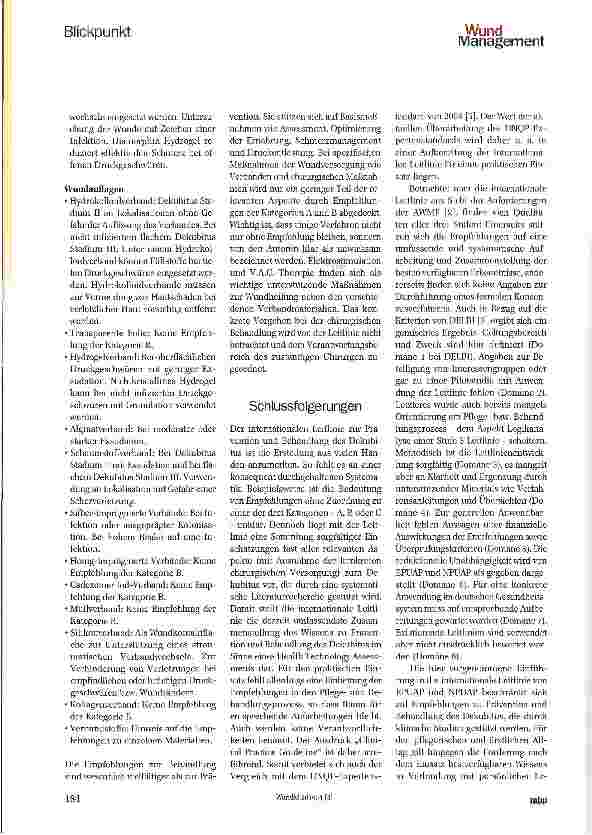 Vorschauseite 5: Die internationale Leitlinie zur Prävention und Behandlung des Dekubitus