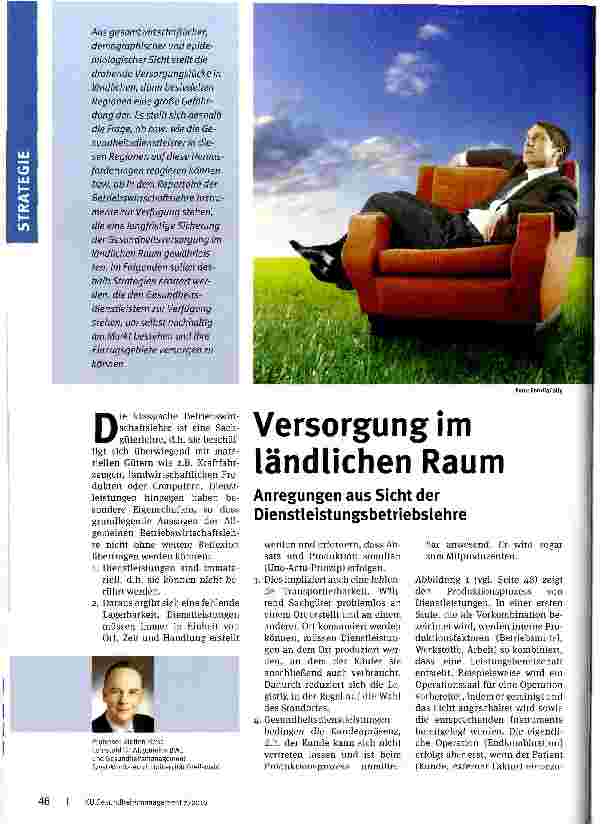 Vorschauseite 1: Versorgung im ländlichen Raum
