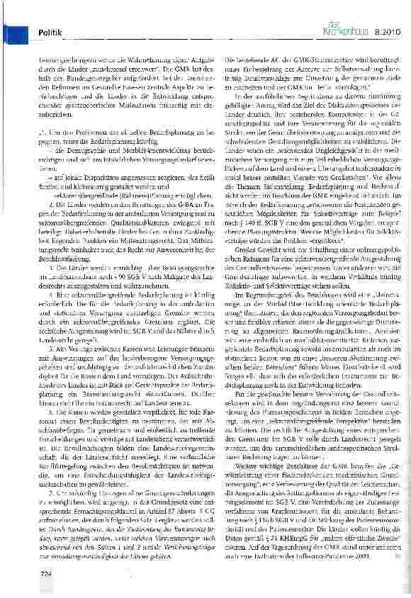 Vorschauseite 6: BMG-Argumentationspapier zur Finanzreform für ein gerechtes, soziales, stabiles, wettbewerbliches und transparentes Gesundheitssystem