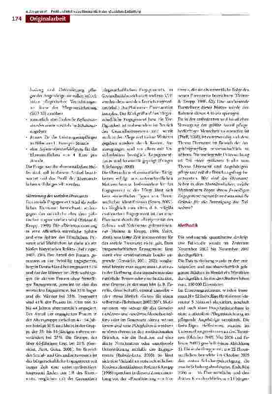 Vorschauseite 2: Das Ehrenamt bei der Unterstützung von Pflegebedürftigen und ihren Familien: Profil und Motive