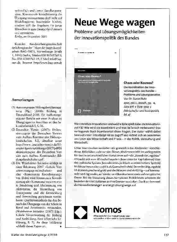 Vorschauseite 3: Lokales Übergangsmanagement weiterentwickeln Dokumentation: Steuerungsgremium als Bedingung einer gelingenden kommunalen Koordinierung der Jugendsozialarbeit