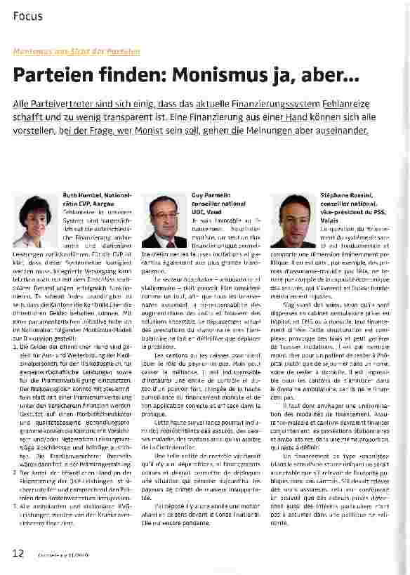 Vorschauseite 1: Parteien finden: Monismus ja, aber...