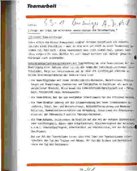 Vorschauseite 1: Teamarbeit