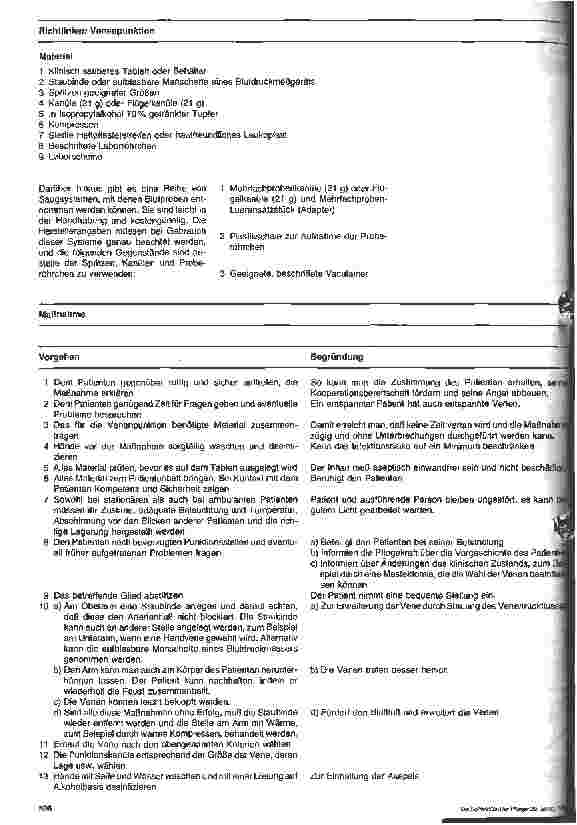 Vorschauseite 3: Stationshandbuch - Klinische Krankenpflege 22. Folge: Venenpunktion