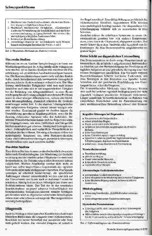 Vorschauseite 2: Klinik und Diagnostik der Alzheimerschen Krankheit