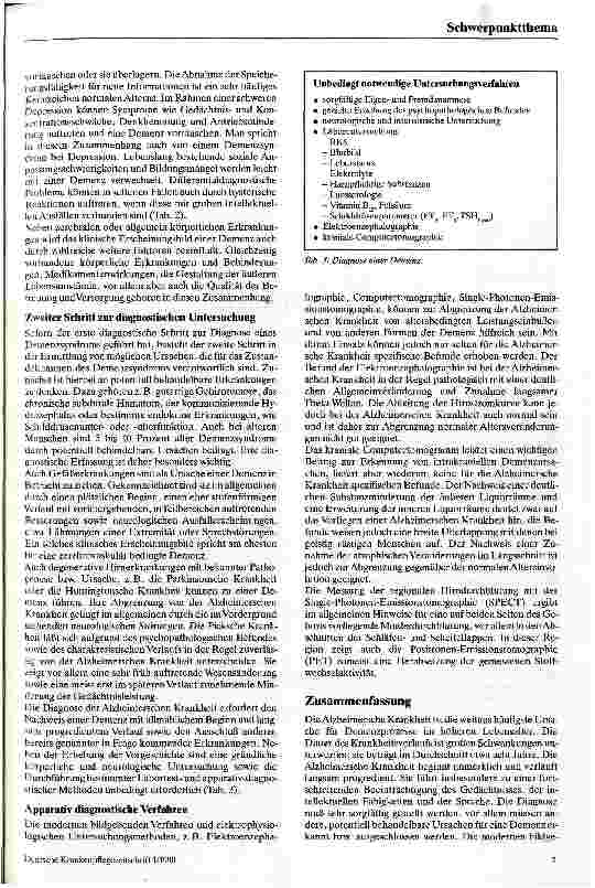 Vorschauseite 3: Klinik und Diagnostik der Alzheimerschen Krankheit