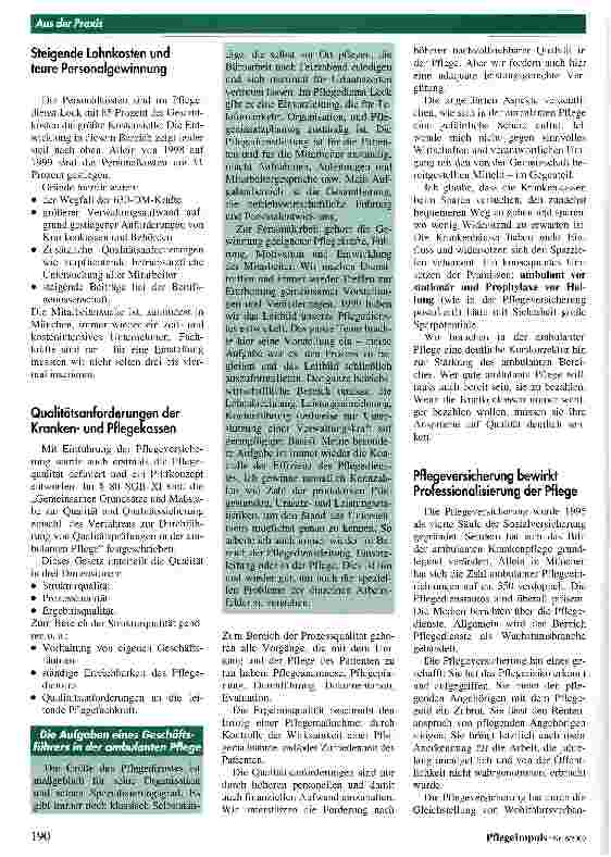 Vorschauseite 3: Vorrang der häuslichen Pflege? Praktische Erfahrungen aus der ambulanten Pflege