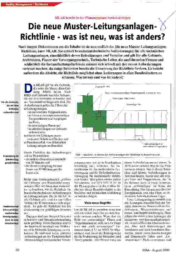 Vorschauseite 1: Die neue Muster-Leitungsanlagen-Richtlinie - was ist neu, was ist anders?