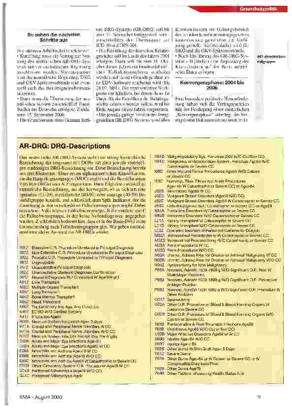 Vorschauseite 2: Das deutsche DRG-System kommt! Was sind die nächsten Schritte?
