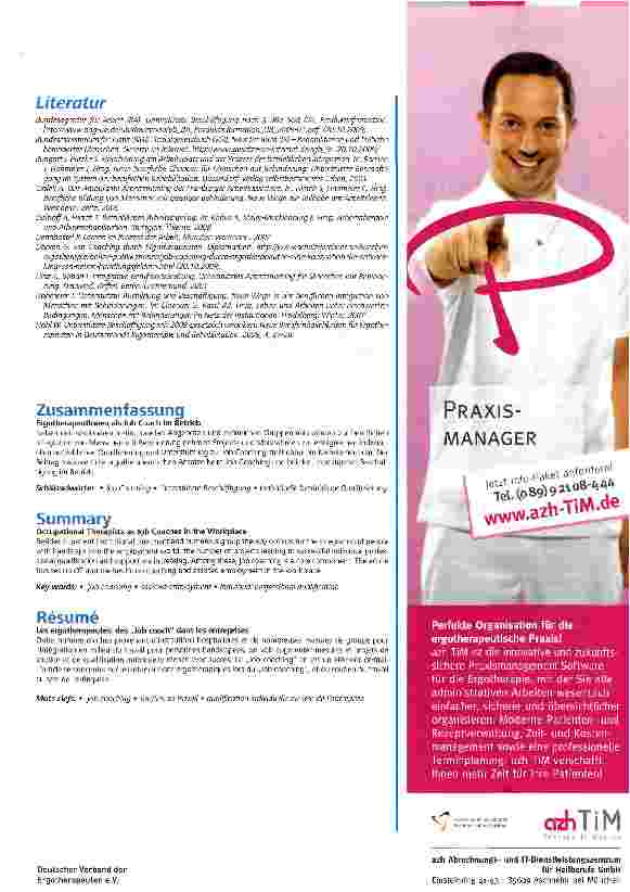 Vorschauseite 4: Ergotherapeutlnnen als Job Coach im Betrieb