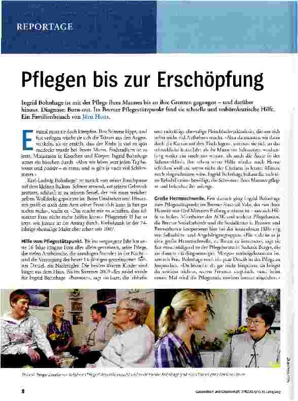 Vorschauseite 1: Pflegen bis zur Erschöpfung