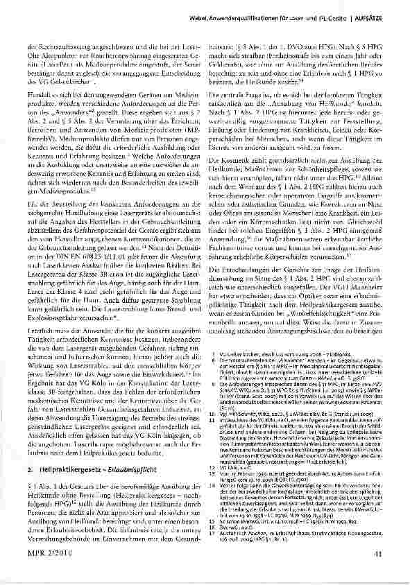 Vorschauseite 2: Anwenderqualifikationen für Laserund IPL-Geräte