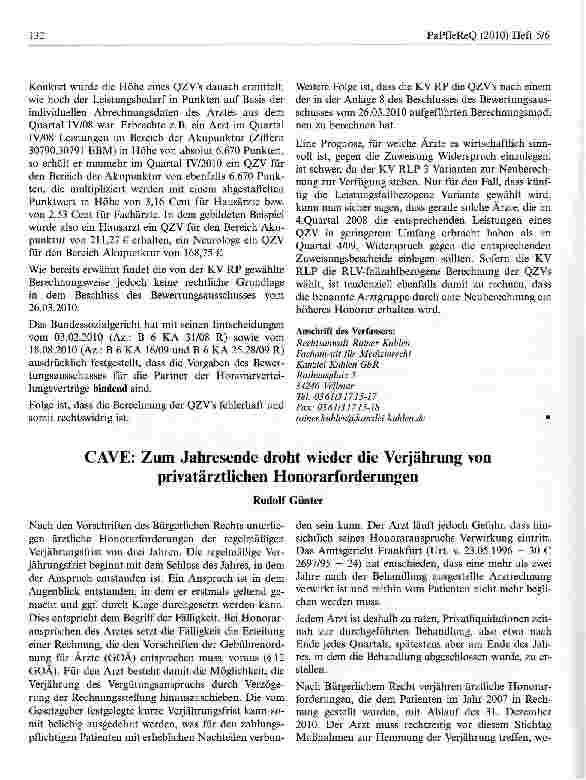 Vorschauseite 2: QZVs in Rheinland Pfalz sind falsch