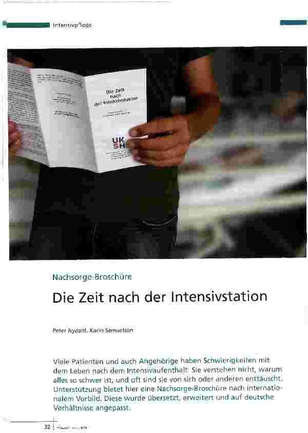 Vorschauseite 1: Die Zeit nach der Intensivstation