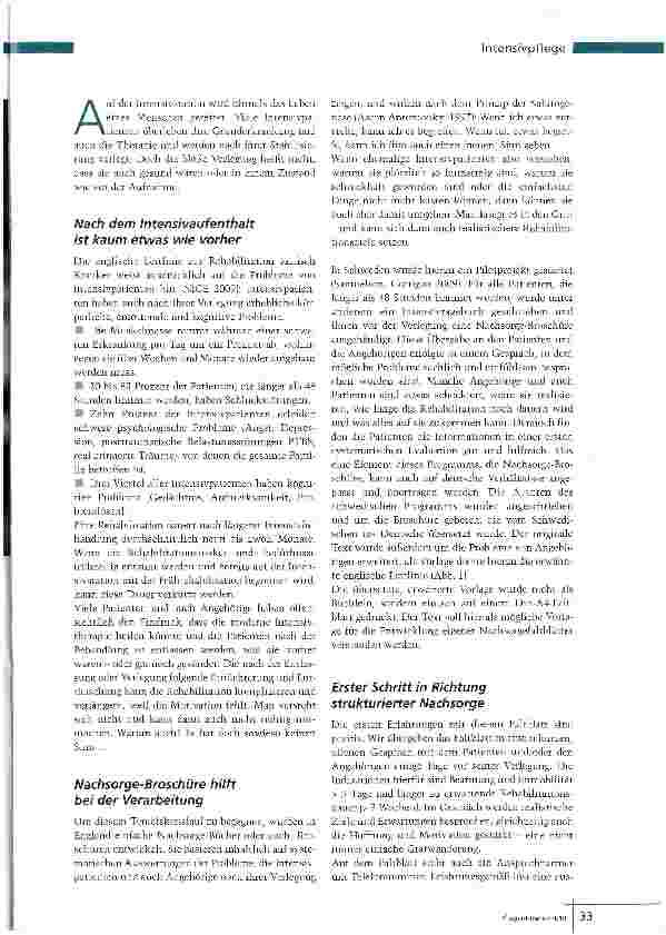 Vorschauseite 2: Die Zeit nach der Intensivstation