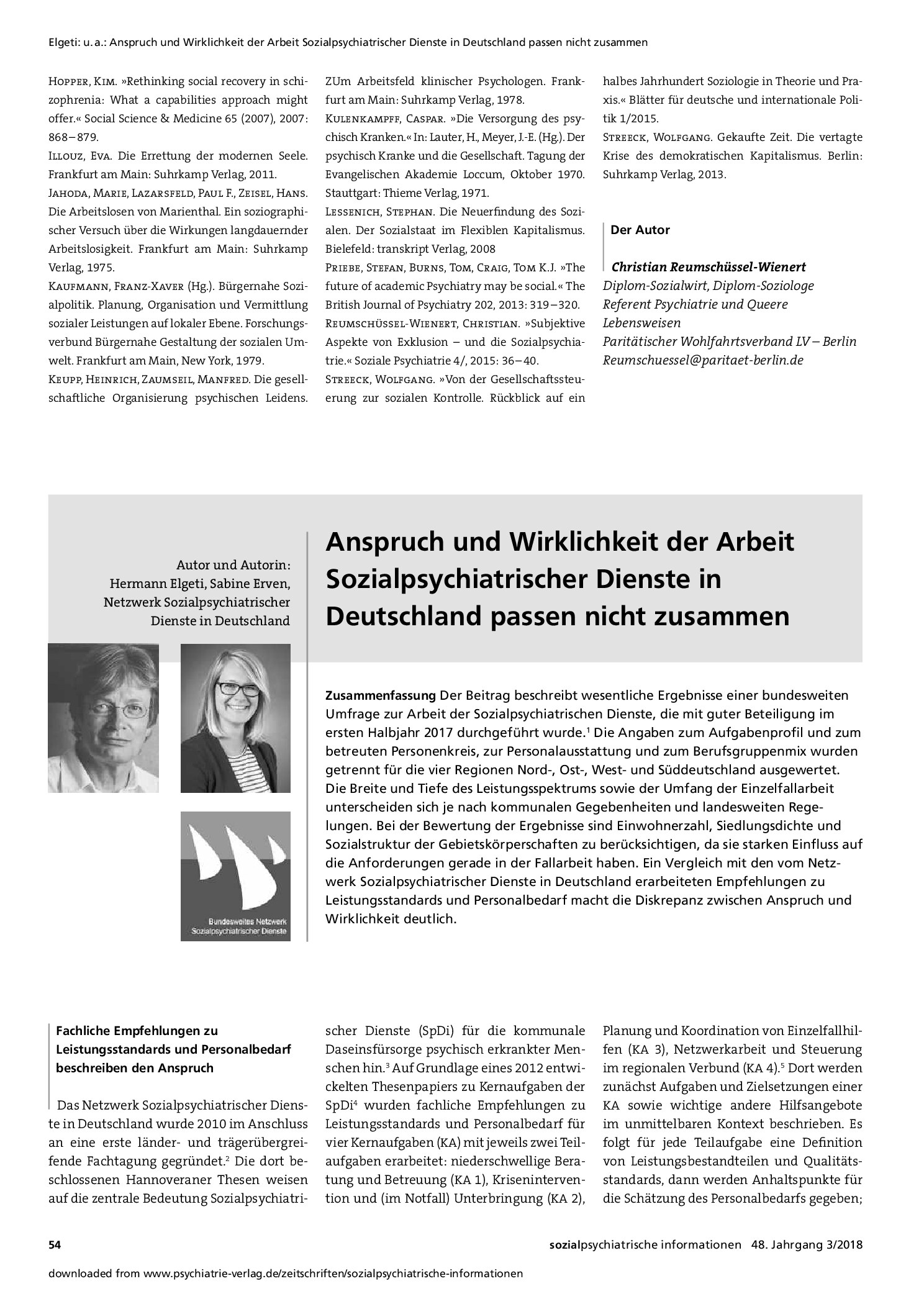 Vorschauseite 5: Die Sozialpsychiatrie hat das Soziale aus den Augen verloren