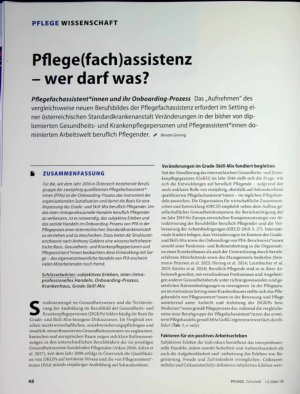 Vorschauseite 1: Pflege(fach)assistenz -wer darf was?