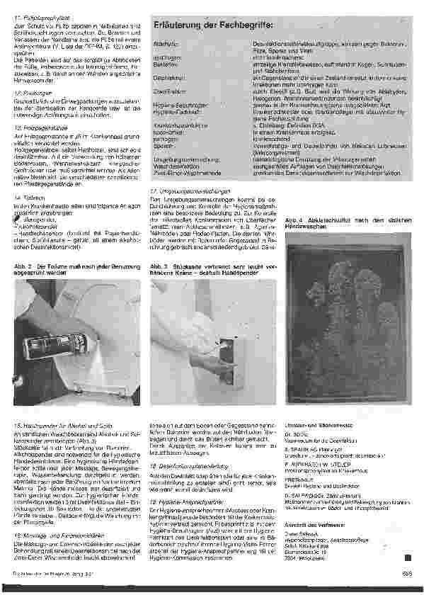 Vorschauseite 3: Verhütung und Bekämpfung von Krankenhausinfektionen im physikalischen Therapieund Bäderbereich eines Krankenhauses