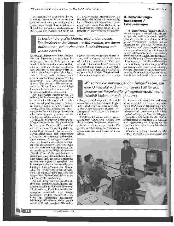 Vorschauseite 5: Pflegeund Medizinpädagogik an der Humboldt-Universität Berlin