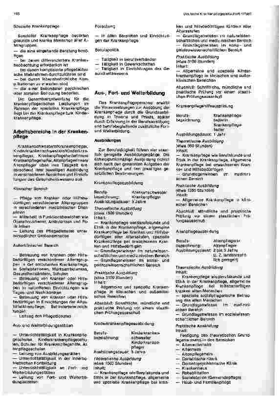 Vorschauseite 2: Berufsbild Krankenpflege