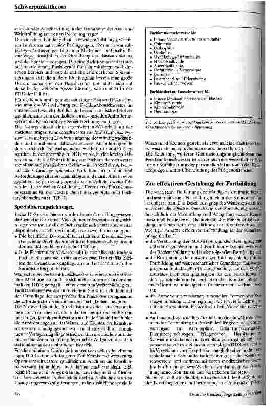 Vorschauseite 4: Zur Entwicklung der Weiterund Fortbildung in der Krankenpflege