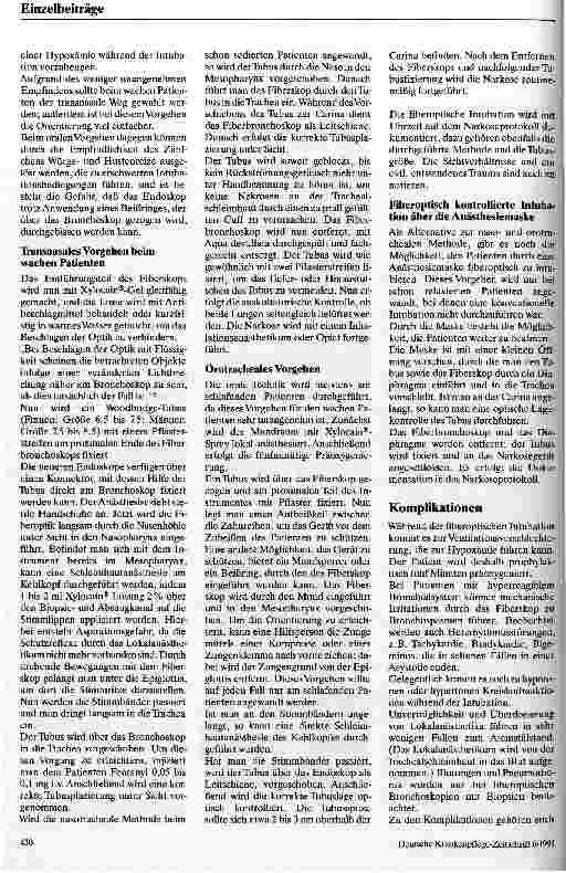 Vorschauseite 4: Die Fiberoptische Intubation in der Anästhesie