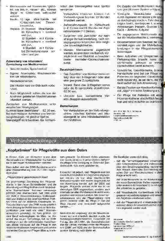 Vorschauseite 3: Hygienische Maßnahmen zur Infusionstherapie