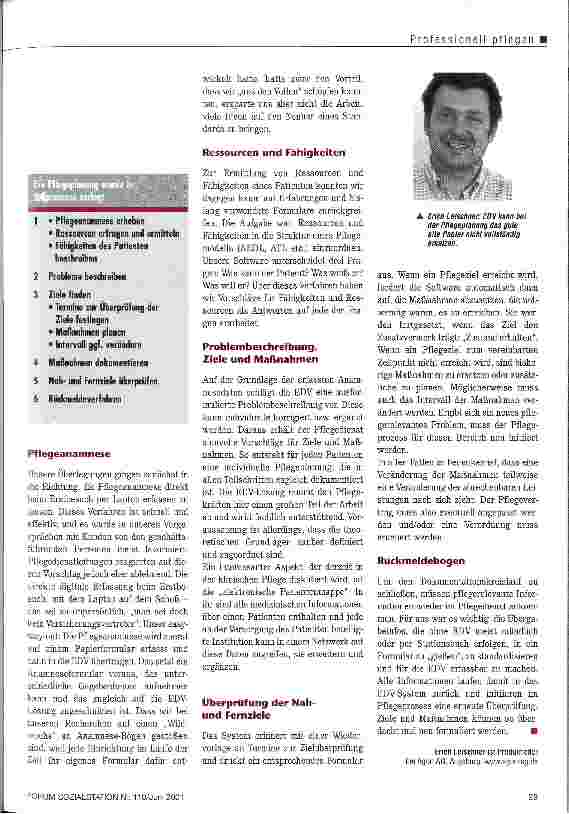 Vorschauseite 2: Entwicklung einer EDV-gestützten Pflegeplanung