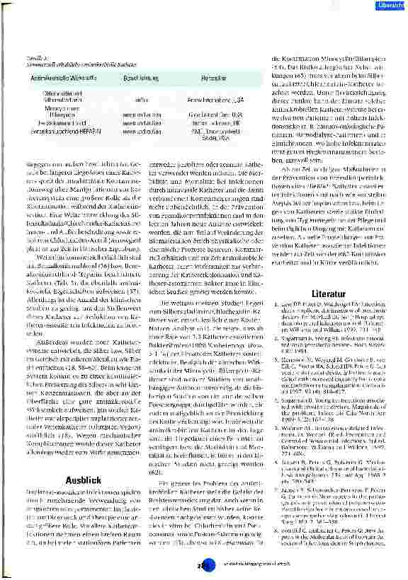 Vorschauseite 6: Moderne Methoden zur Prävention von Implantatassoziierten nosokomialen Infektionen