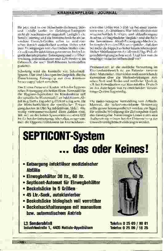 Vorschauseite 2: Hygiene der Entsorgung von infektiösen Abfällen
