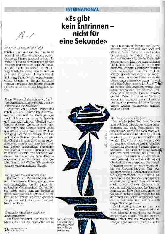 Vorschauseite 1: Es gibt kein Entrinnen - nicht für eine Sekunde Interview mit einem Folteropfer