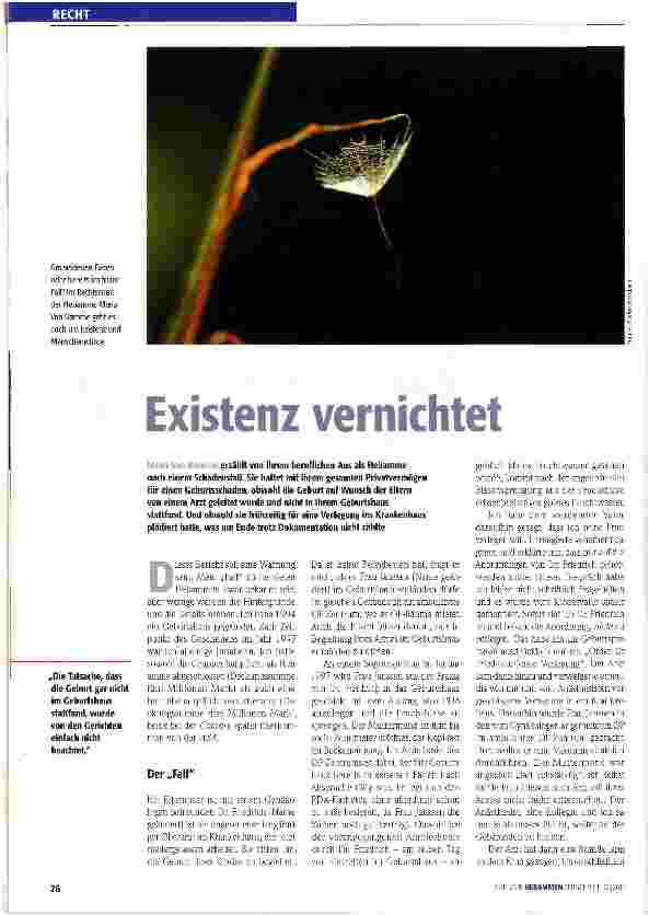 Vorschauseite 1: Existenz vernichtet