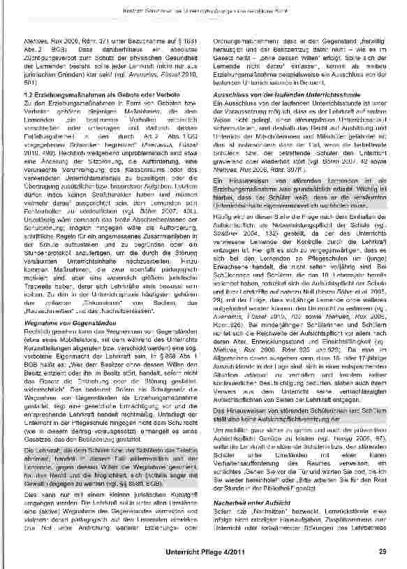 Vorschauseite 2: Sanktionen bei Unterrichtsstörungen aus rechtlicher Sicht