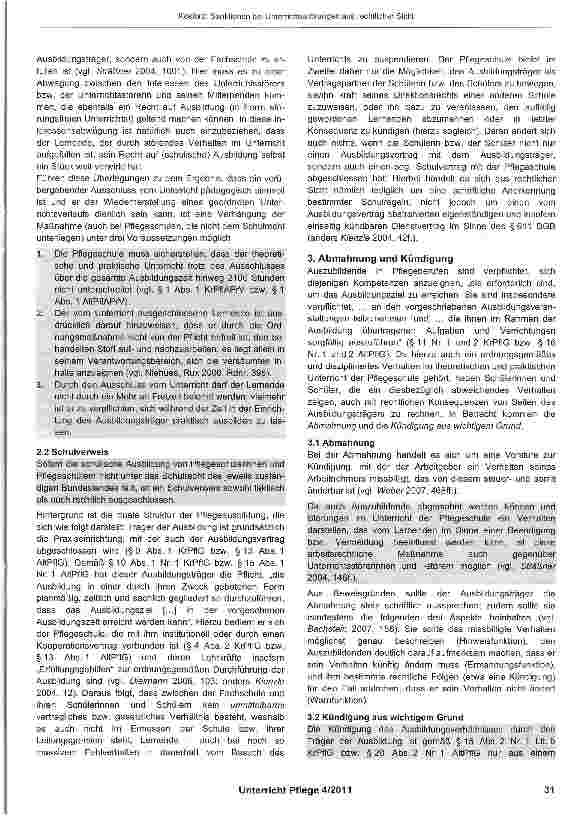 Vorschauseite 4: Sanktionen bei Unterrichtsstörungen aus rechtlicher Sicht