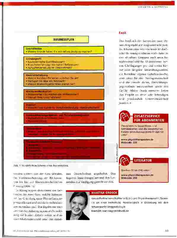 Vorschauseite 3: Unterrichtsprojekt Praxisgründung