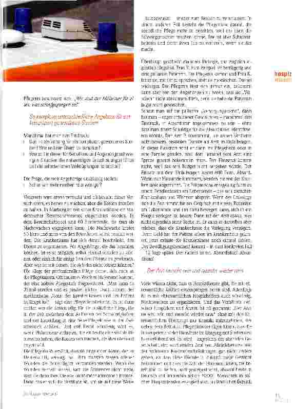Vorschauseite 6: Zu Hause sterben? Über die Zukunft einer Illusion eine miniaturisierte Diagnose der Gesellschaft