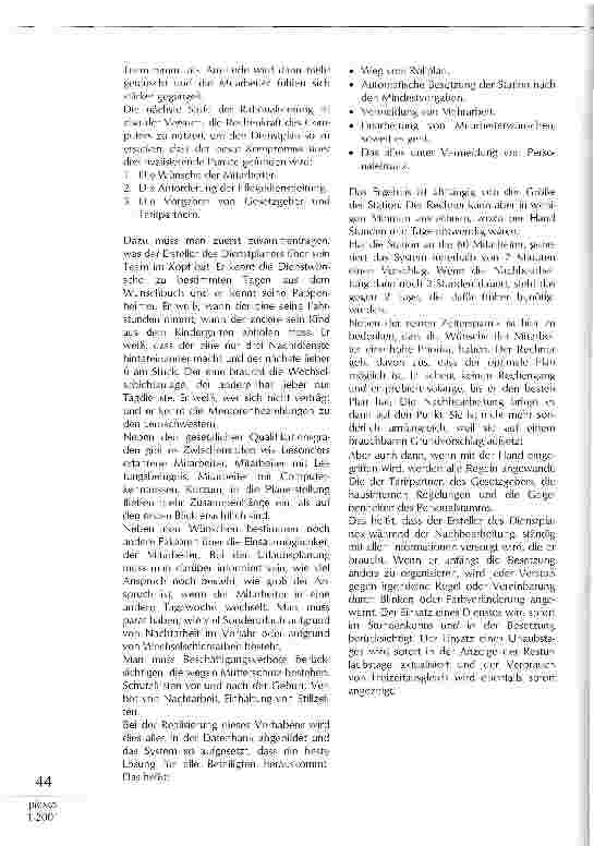 Vorschauseite 2: Kernaufgaben der elektronischen Dienstplanführung