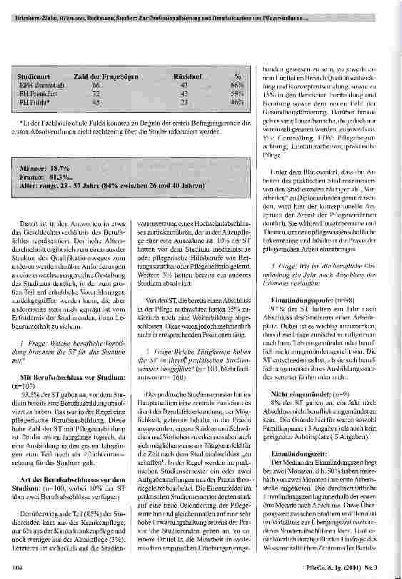 Vorschauseite 5: Zur Professionalisierung und Berufssituation von PflegewirtInnen mit generalistischer Ausbildung