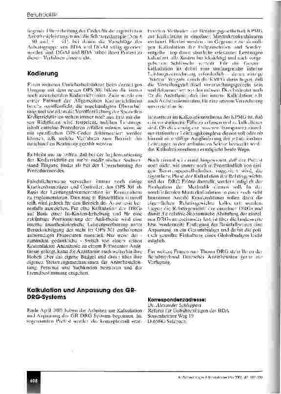 Vorschauseite 2: Der Weg von den Australian Refined DRGs zum German Refined DRG-System (Fortsetzung 3)