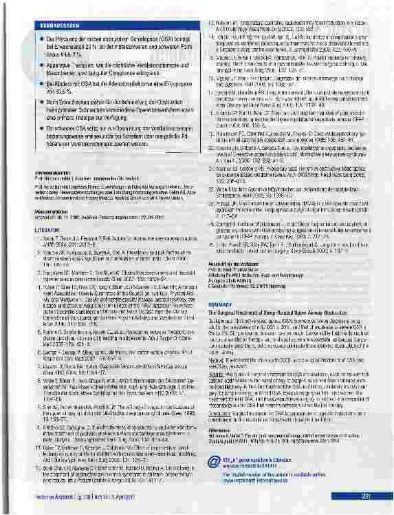 Vorschauseite 6: Operative Therapie der Obstruktion bei schlafbezogenen Atmungsstörungen