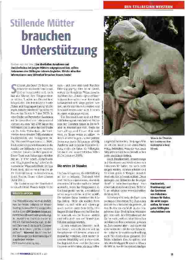 Vorschauseite 1: Stillende Mütter brauchen Unterstützung