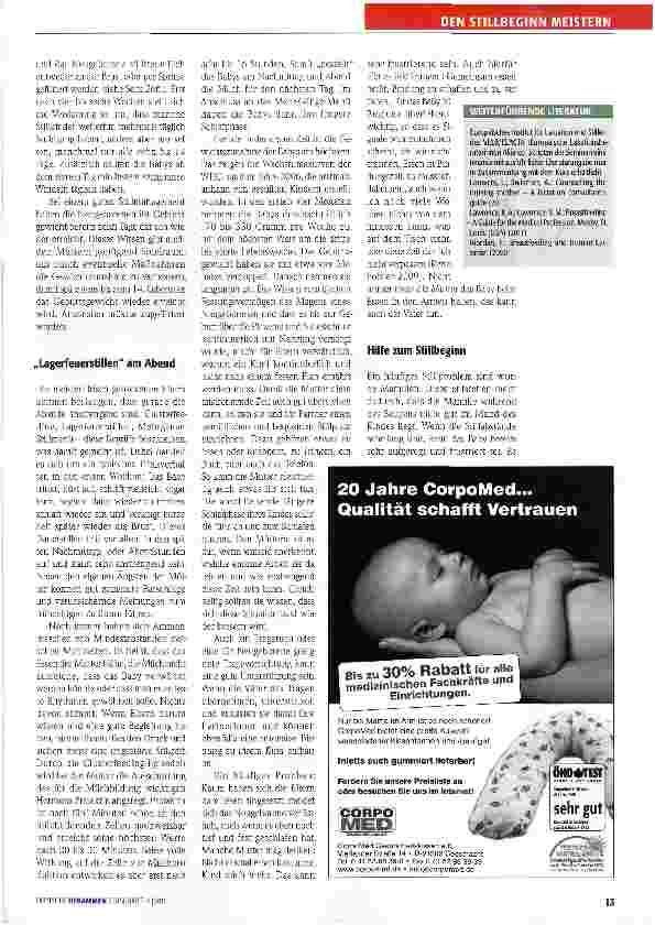 Vorschauseite 3: Stillende Mütter brauchen Unterstützung