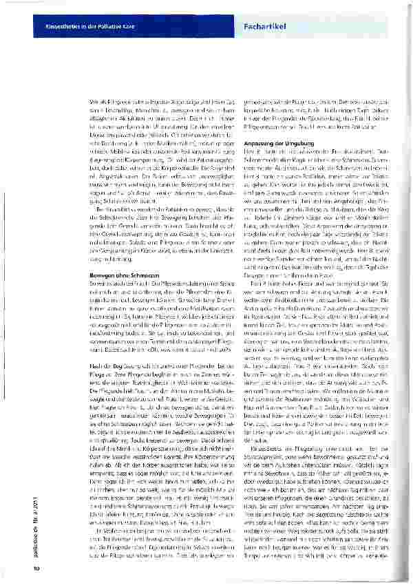 Vorschauseite 2: Kinaesthetics in der Palliative Care