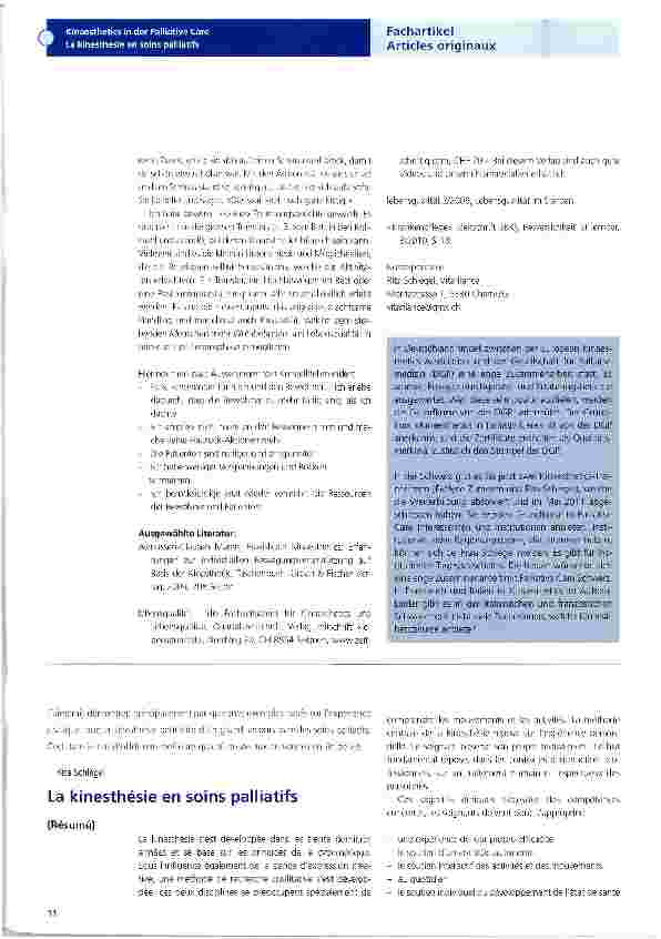 Vorschauseite 3: Kinaesthetics in der Palliative Care