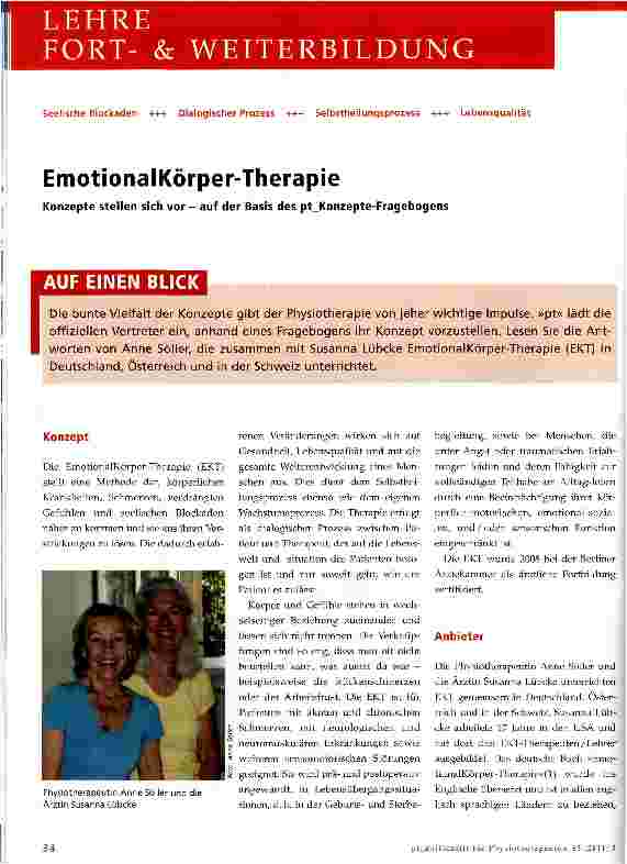 Vorschauseite 1: EmotionalKörper-Therapie